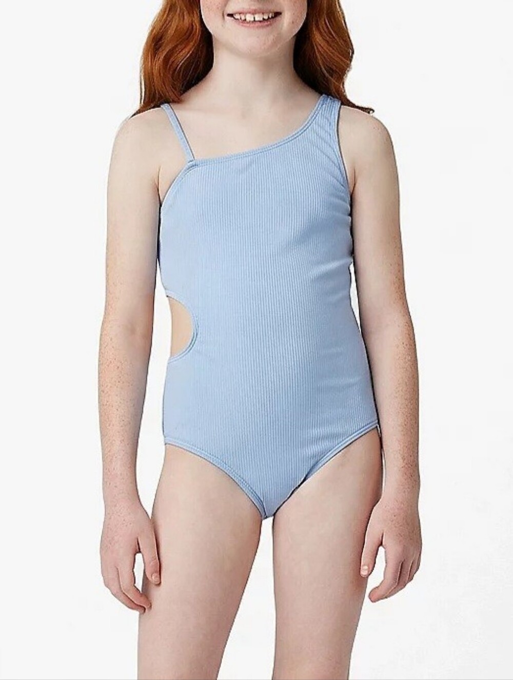 ABERCROMBIE KIDS🐳 Girls' Asymmetrical Cutout 1-Piece Swimsuit SIZE 13/14